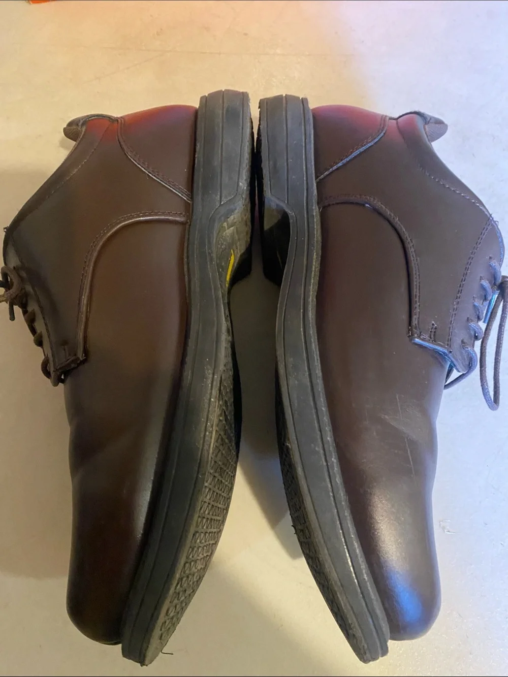Deer Stags Men's Dark Brown Lace-Up Oxford Shoes 8W Work Fall